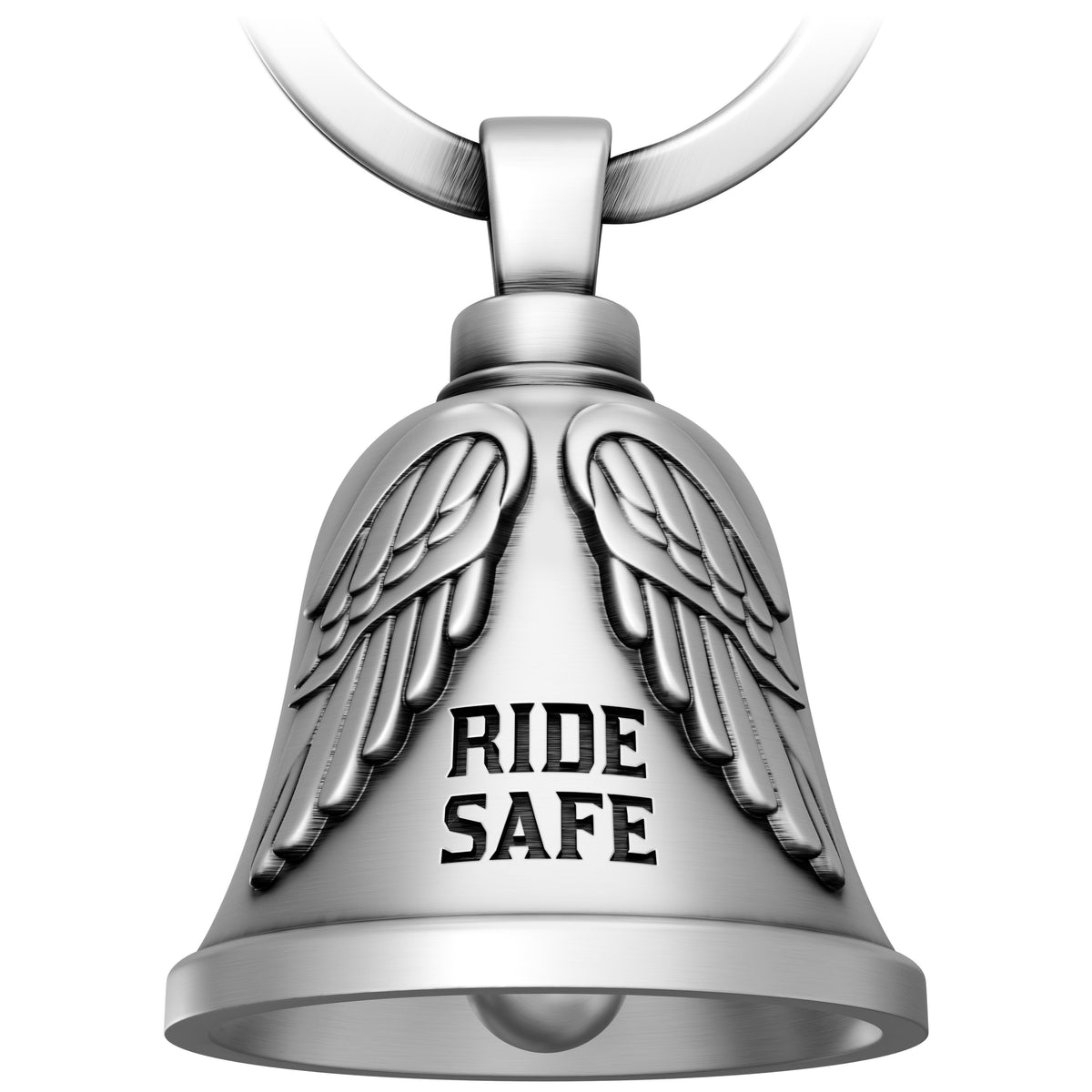 Motorradglocke Schlüsselanhänger - Biker Bell mit Engelsflügeln - Motorrad Schlüsselanhänger - Glücksbringer für Motorradfahrer