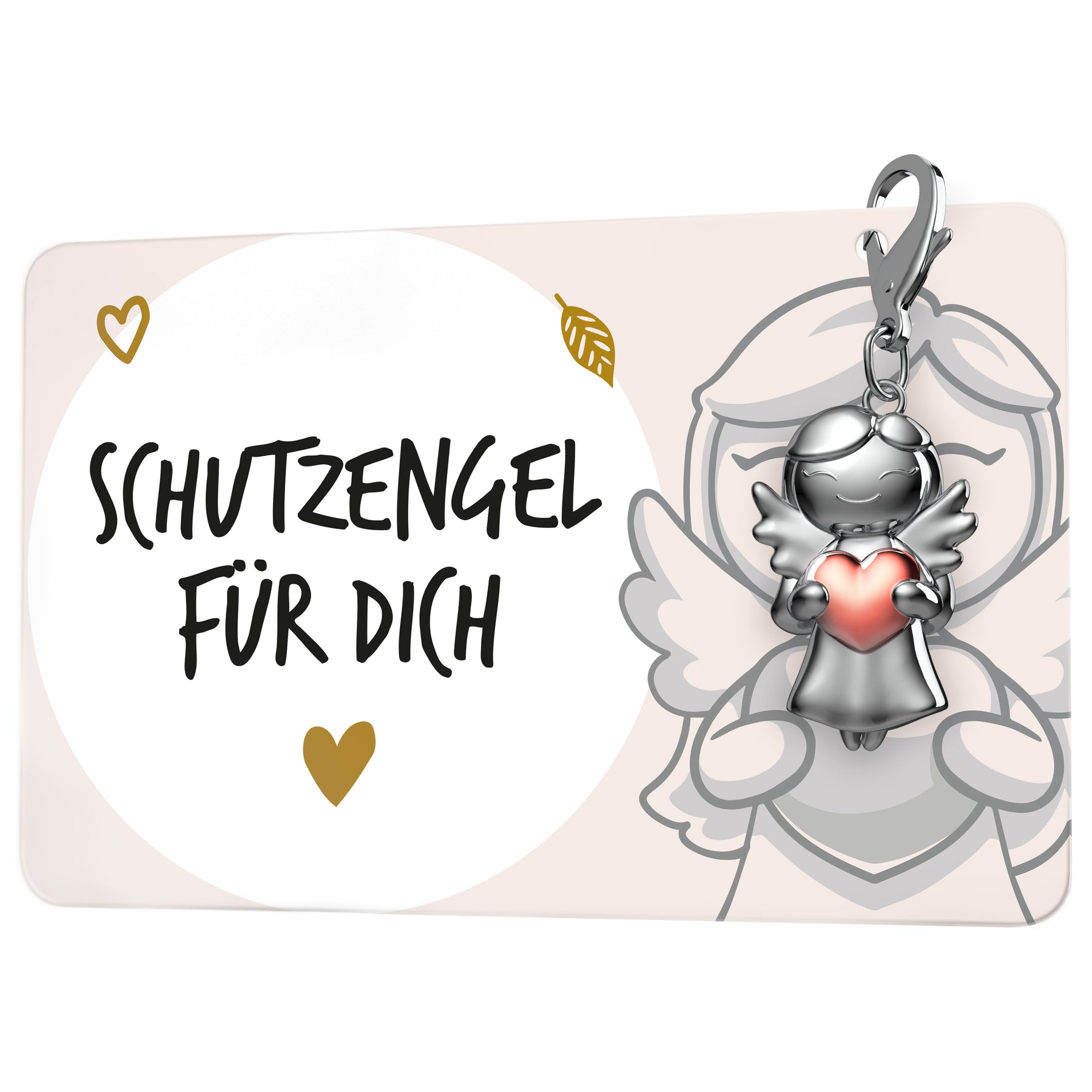 "Beste Freundin" Schutzengel Schlüsselanhänger - Schutzengel Star mit Herz und Karte mit liebevoller Botschaft