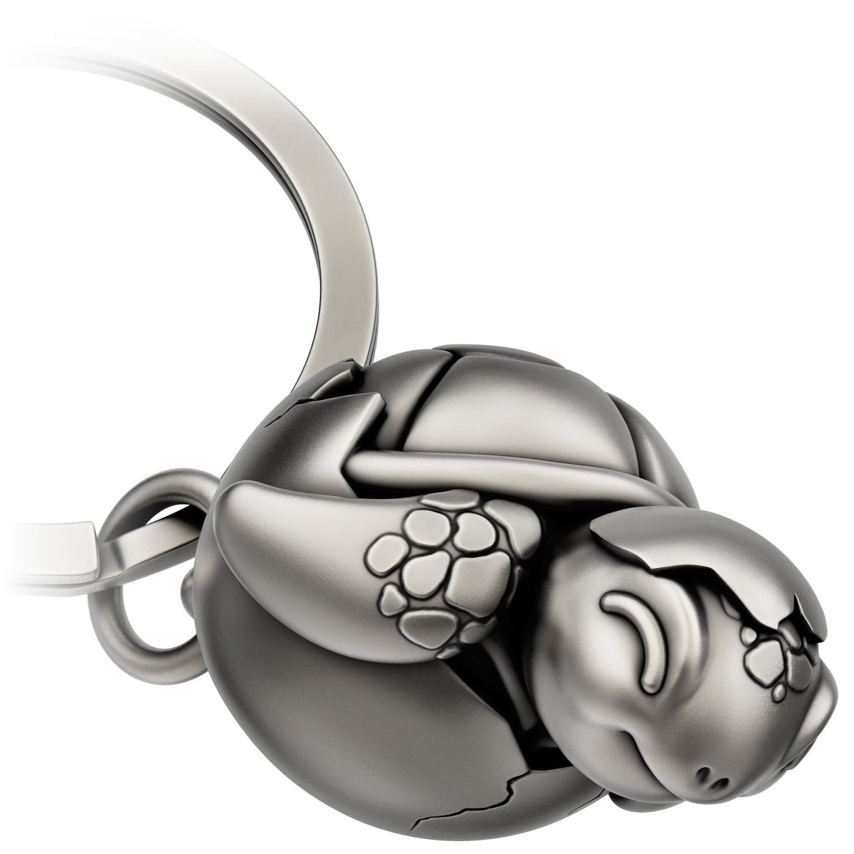 Baby Schildkröte Schlüsselanhänger "Shelly" mit Herz - Glücksbringer Geschenk für Paare Partner Frau Kind - FABACH#Farbe_Antique Silber