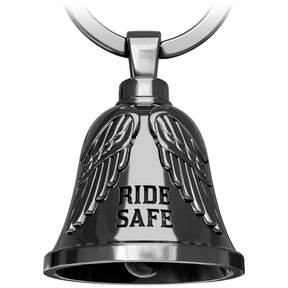 Motorradglocke Schlüsselanhänger - Biker Bell mit Engelsflügeln - Motorrad Schlüsselanhänger - Glücksbringer für Motorradfahrer