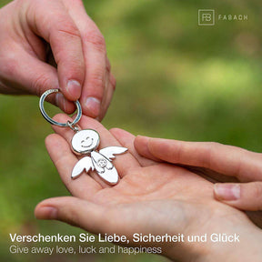 🎁 Kostenloser Schutzengel-Schlüsselanhänger: "Smile" mit Lenkrad