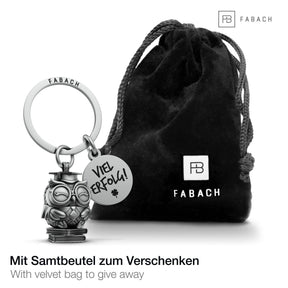 Viel Glück Schlüsselanhänger mit Eule und Gravur "Viel Erfolg" - Glücksbringer Abitur - Viel Erfolg Prüfung - FABACH – Die Schlüsselanhänger - Schmiede