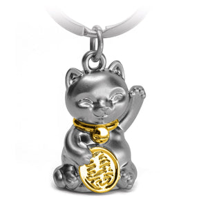 Glückskatze Winkekatze Schlüsselanhänger "Maneki Neko" - Süßer Lucky Cat Katze Anhänger - Katze Glücksbringer