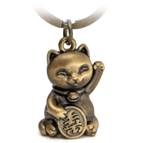 Glückskatze Winkekatze Schlüsselanhänger "Maneki Neko" - Süßer Lucky Cat Katze Anhänger - Katze Glücksbringer