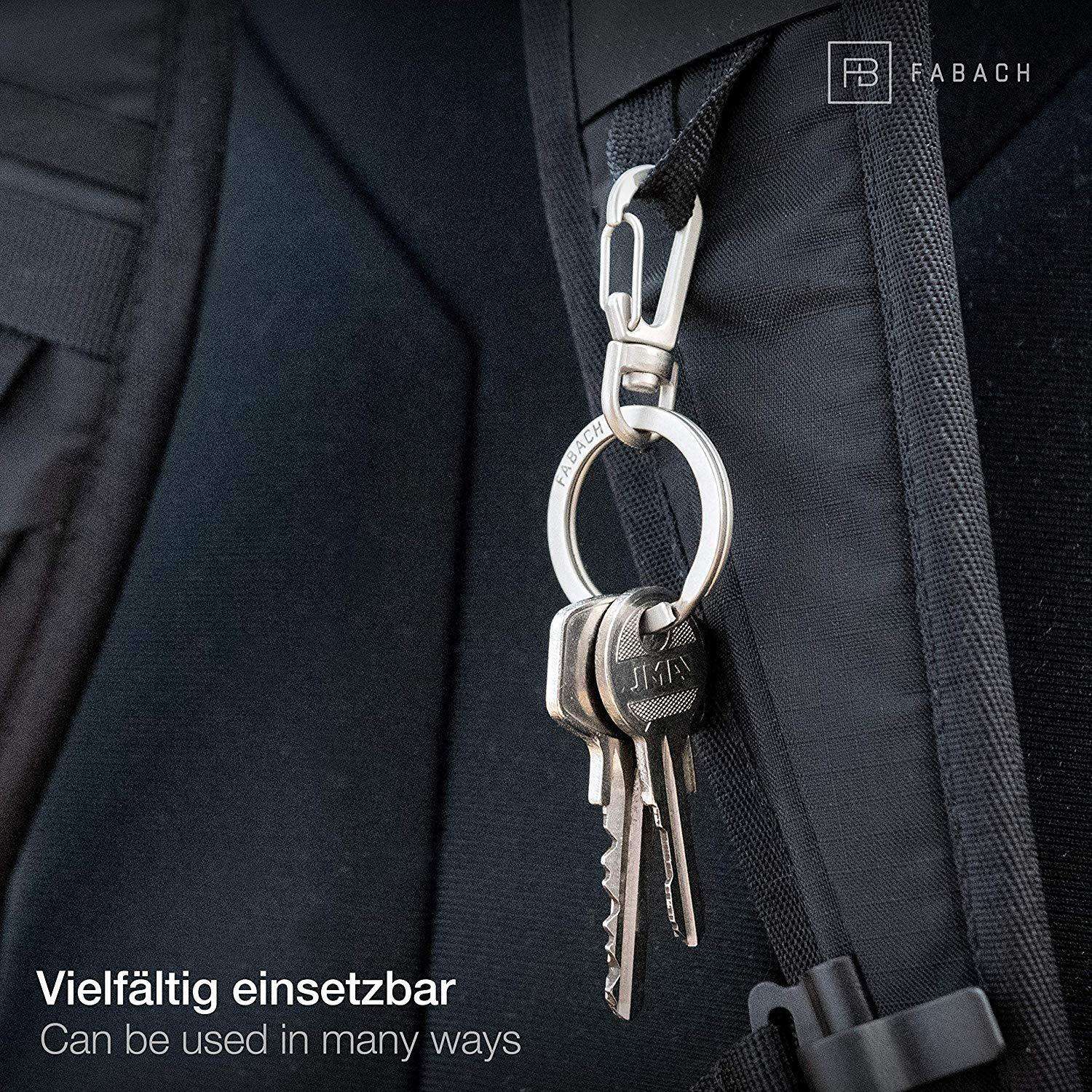 Karabiner-Schlüsselanhänger mit 360 Grad drehbarem Schlüsselring - FABACH