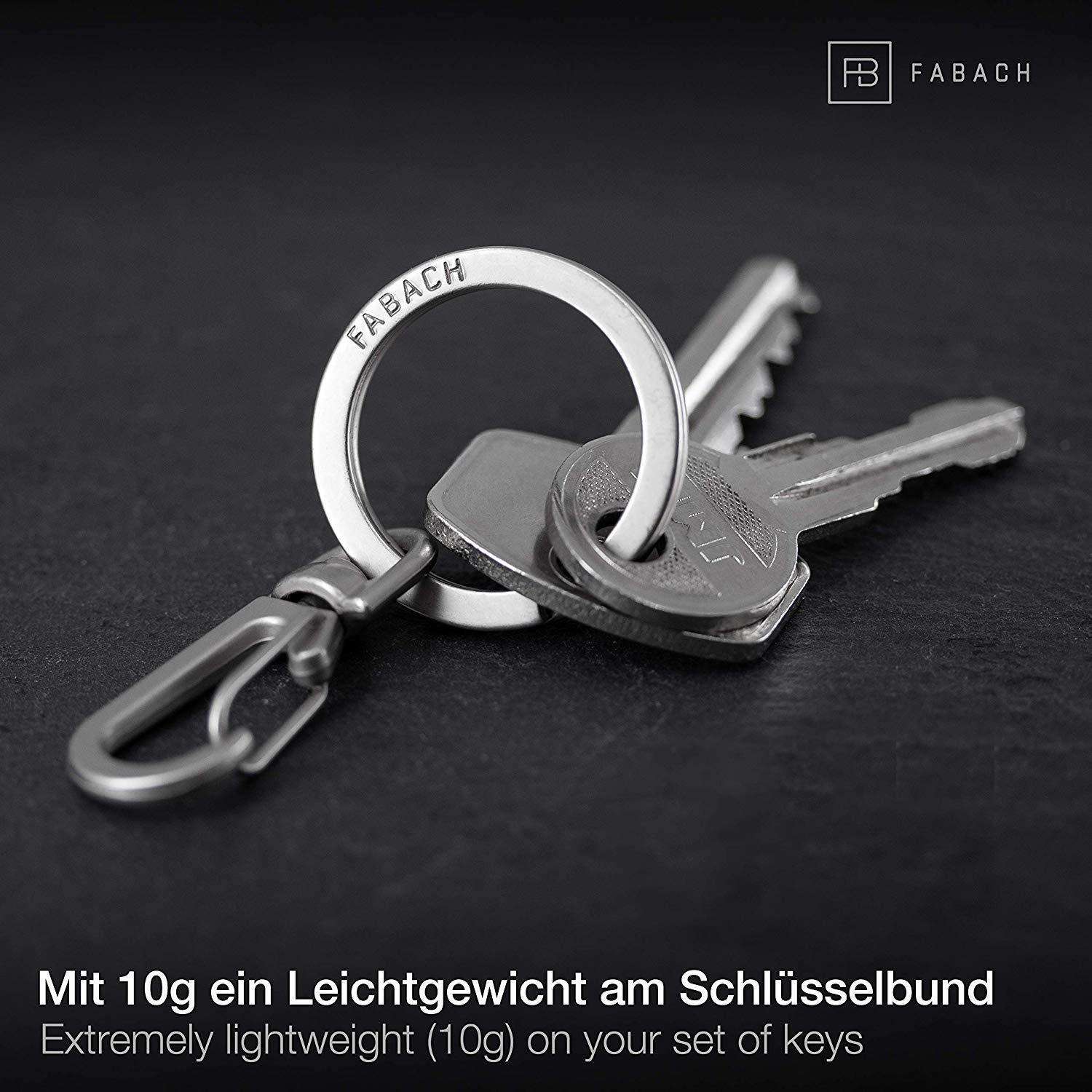 Karabiner-Schlüsselanhänger mit 360 Grad drehbarem Schlüsselring - FABACH