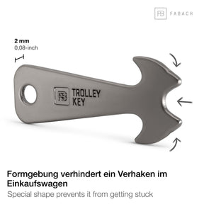 "Trolley Key" (schwarz) Kompakter Einkaufswagenlöser für Frontlader-Einkaufswagen - FABACH